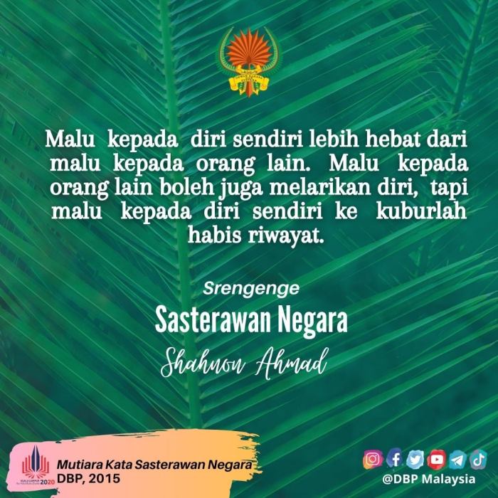 contoh malu kepada diri sendiri terbaru