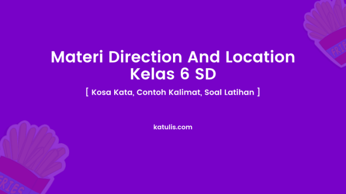 direction and location kelas 6 terbaru