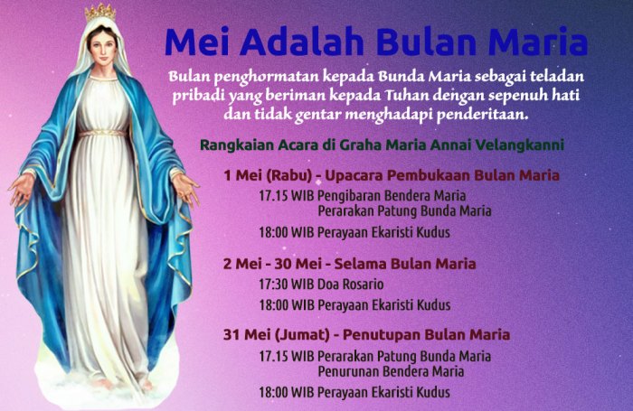 bulan maria dan bulan rosario terbaru