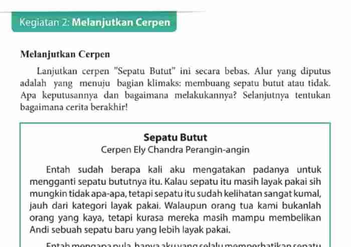 sepatu butut bahasa indonesia kelas 9 terbaru