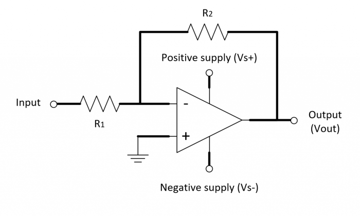 rangkaian op amp inverting