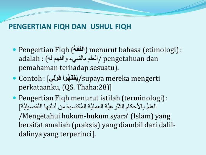 ushul fiqh secara bahasa dan istilah