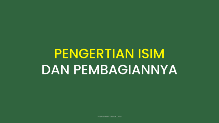 pengertian isim dan contohnya