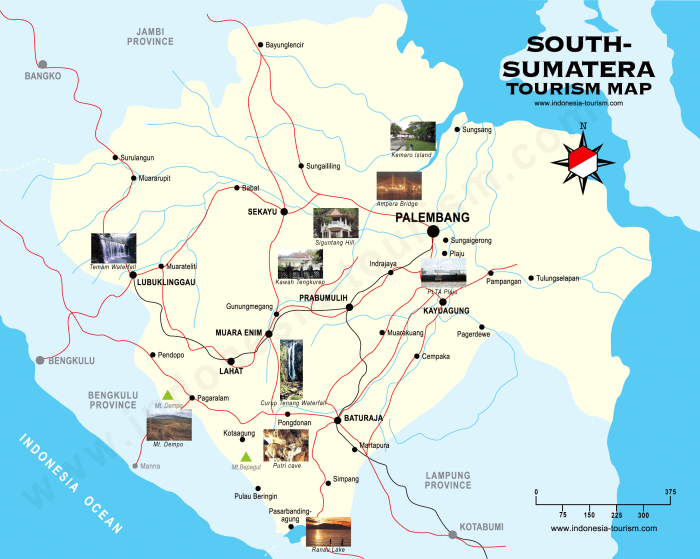 palembang map tourism sumatera south sumatra indonesia city peta selatan tourist google kota travel guide committed government arrivals boost promotion