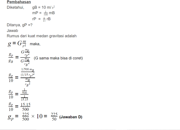 contoh soal gaya gravitasi newton