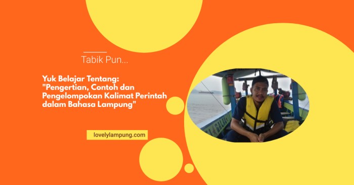 contoh kalimat bahasa lampung dan artinya