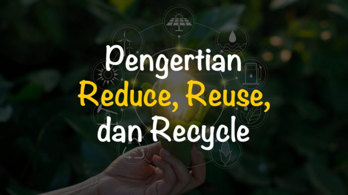 Reduce reuse recycle artinya dan contohnya