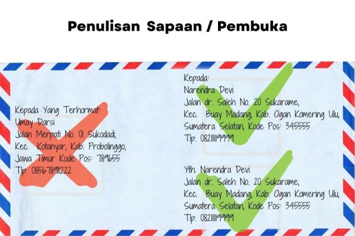 surat penulisan benar alamat eyd freedomsiana balasan sesuai menurut