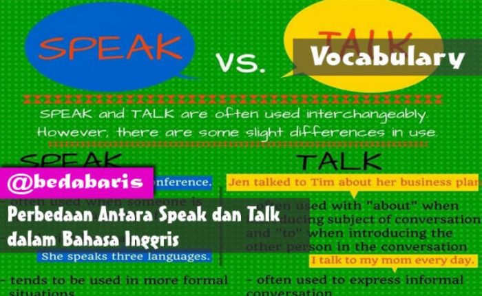 perbedaan talk dan speak