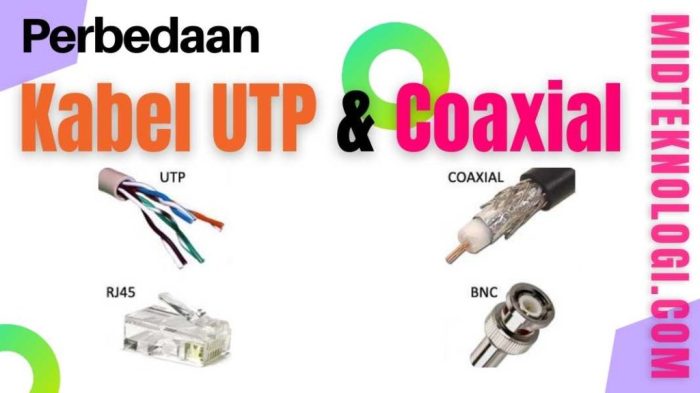 kabel coaxial perbedaan utp konektor