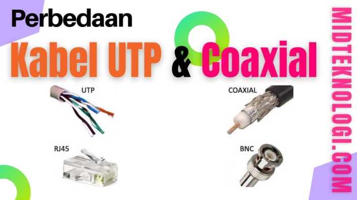 Perbedaan kabel utp dengan coaxial adalah