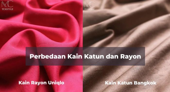 katun perbedaan rayon kain pohon