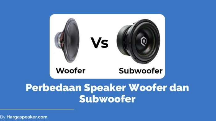 perbedaan woofer dan subwoofer terbaru