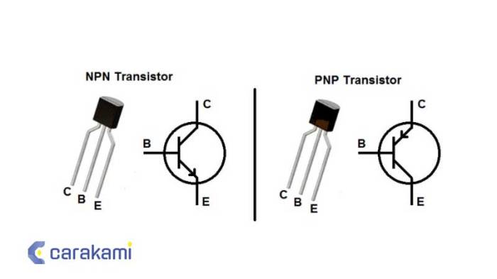 perbedaan transistor npn dan pnp terbaru