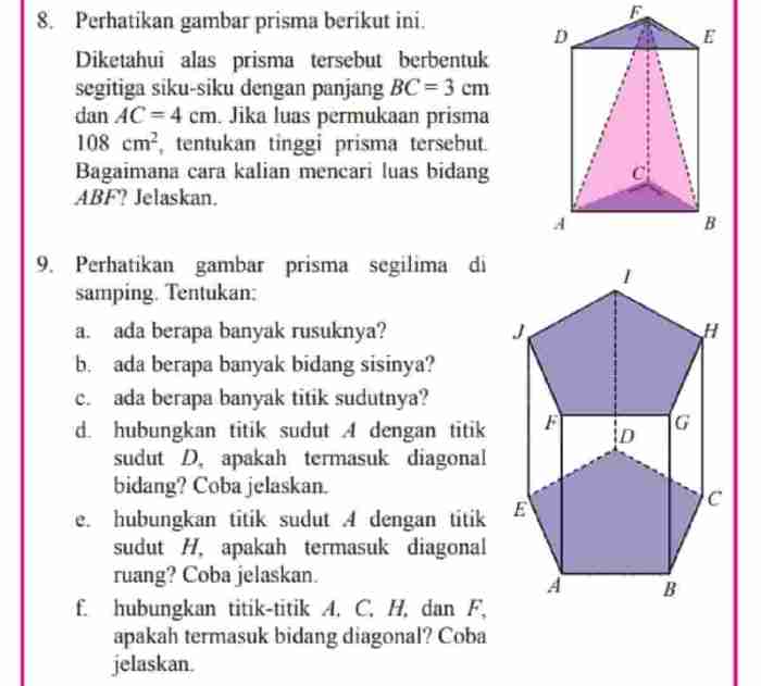 perhatikan gambar prisma berikut terbaru