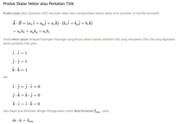 perkalian dot dan cross vektor terbaru