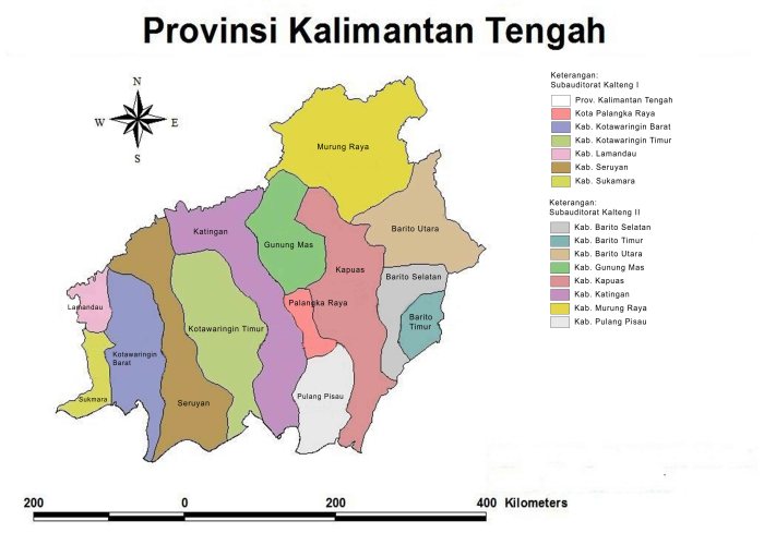 skala peta kalimantan tengah terbaru