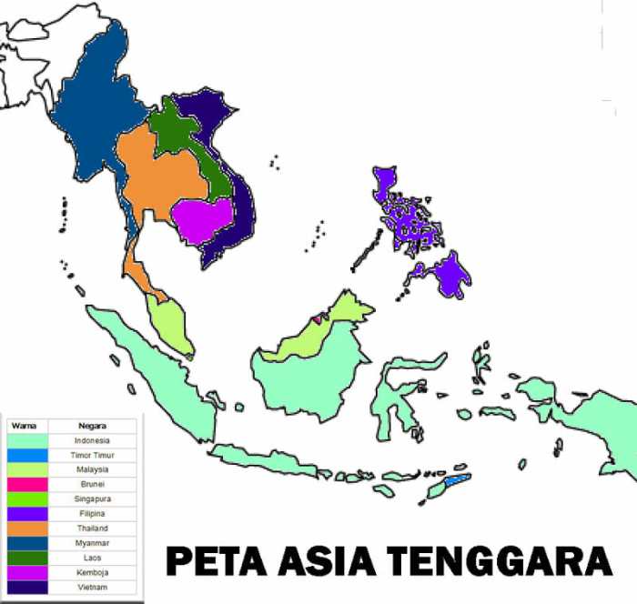 peta buta asean berwarna terbaru