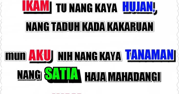 pantun bahasa lucu banjar