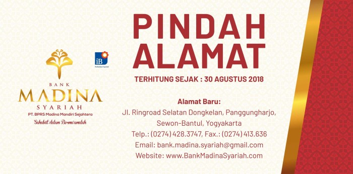 contoh pengumuman pindah toko terbaru