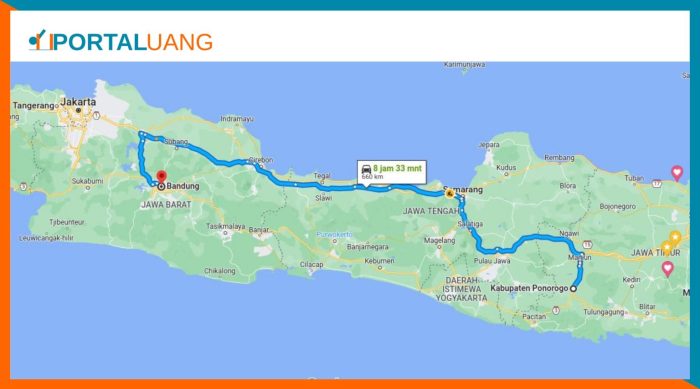 bandung pangandaran berapa kilo terbaru