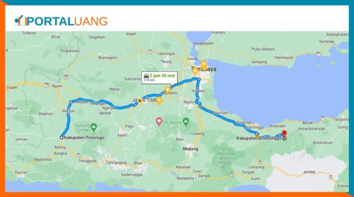 probolinggo malang berapa jam terbaru