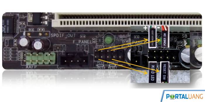 sata motherboard memasang