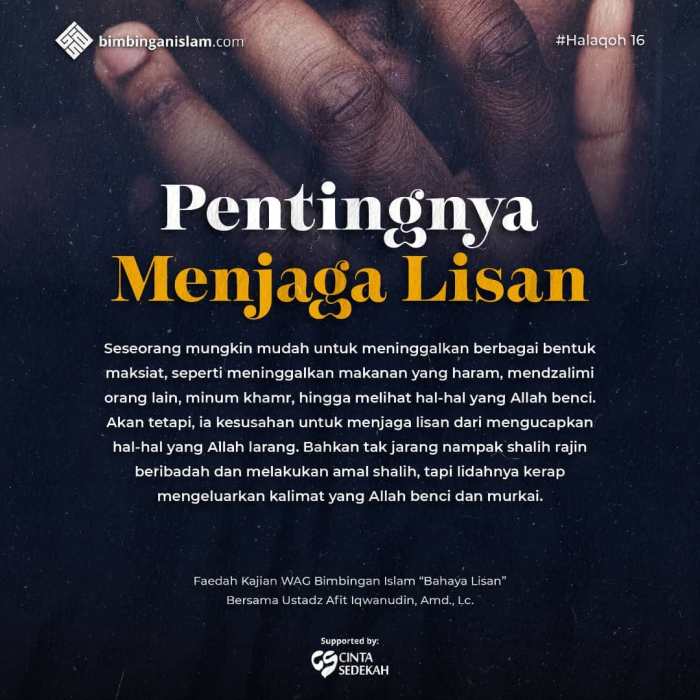 pertanyaan tentang menjaga lisan terbaru