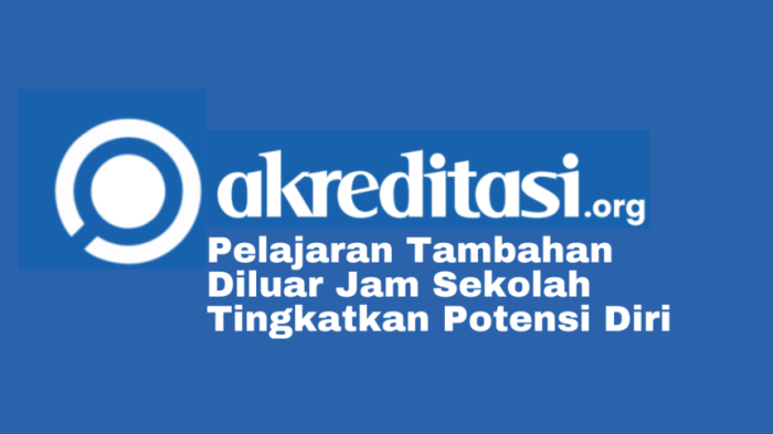 pelajaran tambahan diluar jam sekolah