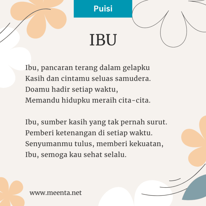 puisi ibu 4 bait 4 baris terbaru