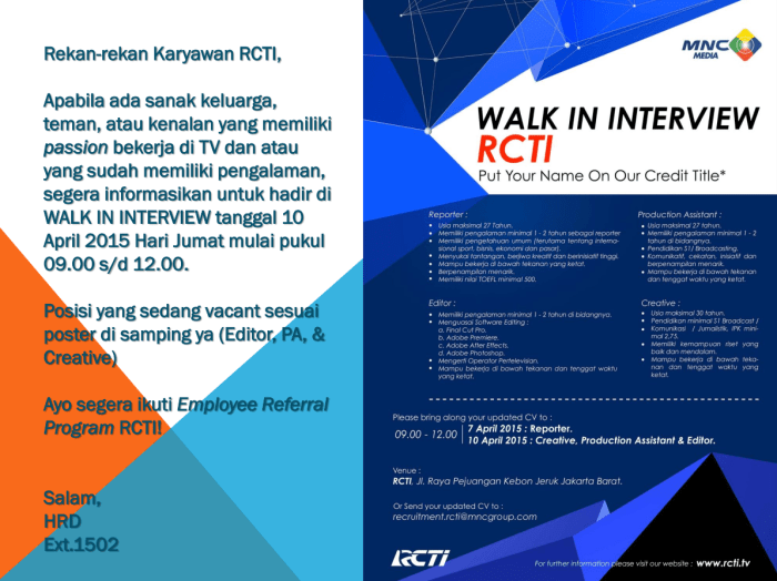 contoh walk in interview terbaru