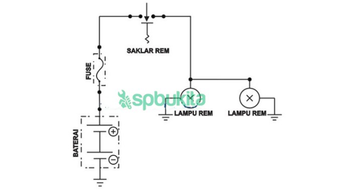 gambar rangkaian lampu rem