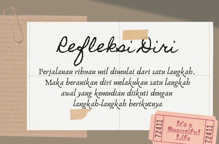 contoh refleksi diri sendiri terbaru