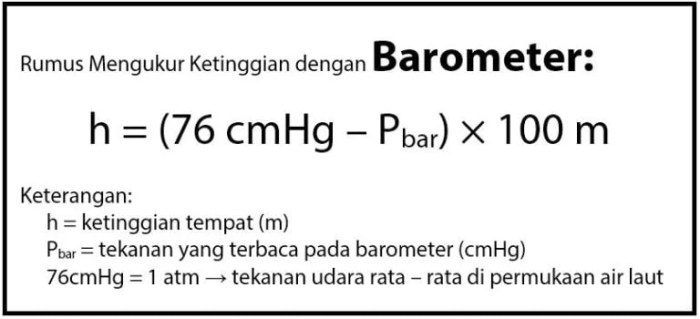 cara menghitung tekanan udara