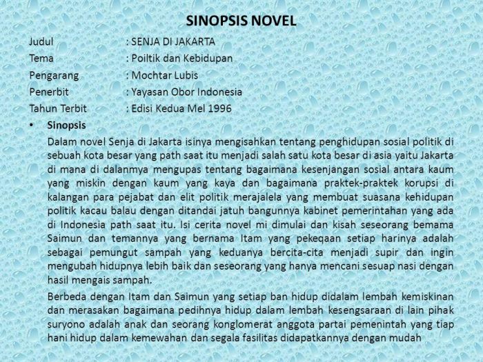 unsur sinopsis intrinsiknya