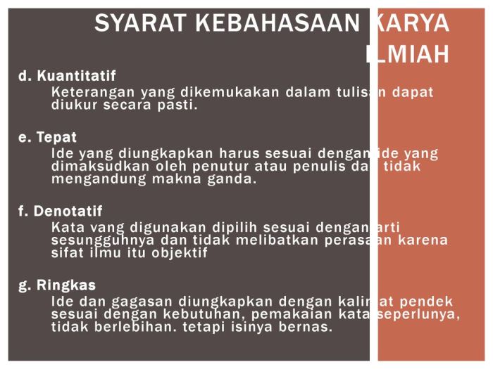 syarat kebahasaan karya ilmiah