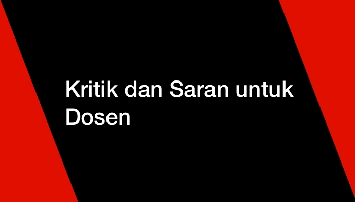 contoh saran untuk dosen terbaru