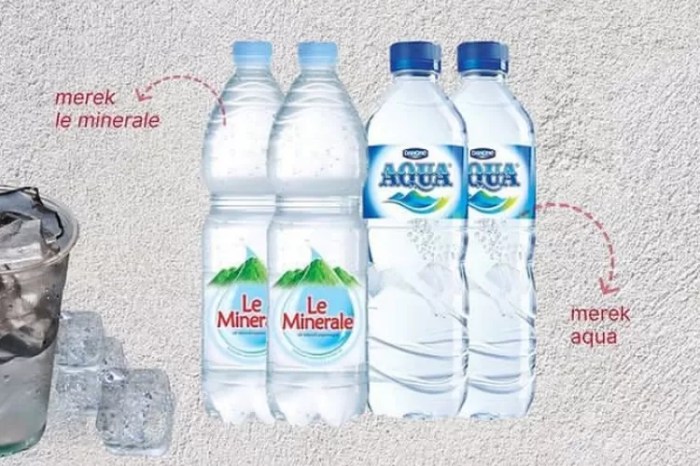 perbedaan aqua dan le minerale terbaru