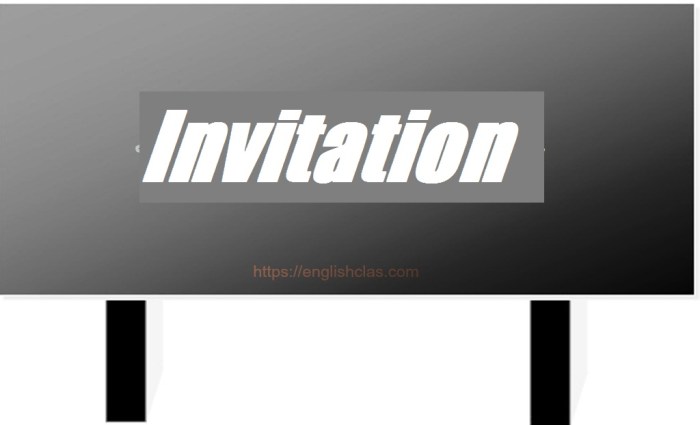 generic structure of invitation