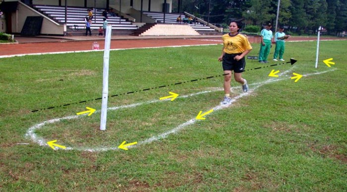 shuttle run berapa meter