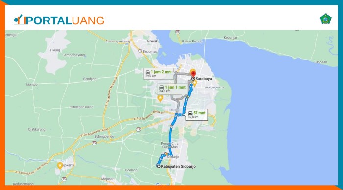 surabaya ke sidoarjo berapa jam terbaru