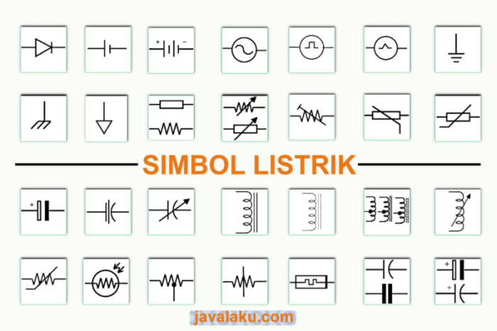 simbol listrik instalasi elektronika ilmu science industri elektro