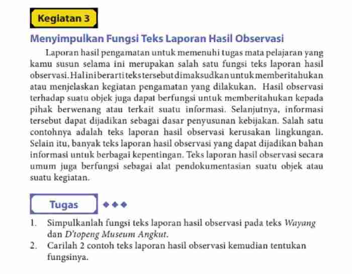 contoh soal teks observasi kelas 10 terbaru