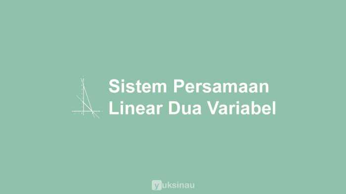 materi sistem persamaan linear
