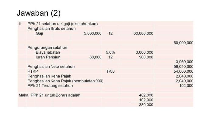 cara menghitung pph 21 thr terbaru