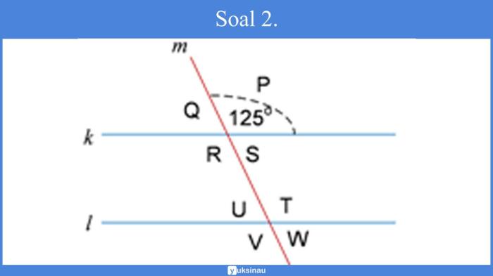 contoh soal garis dan sudut kelas 7