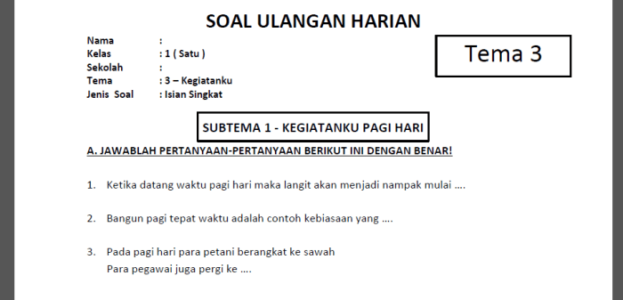 petunjuk soal isian singkat