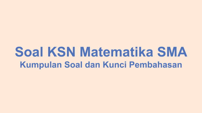 soal soal osn matematika sma terbaru