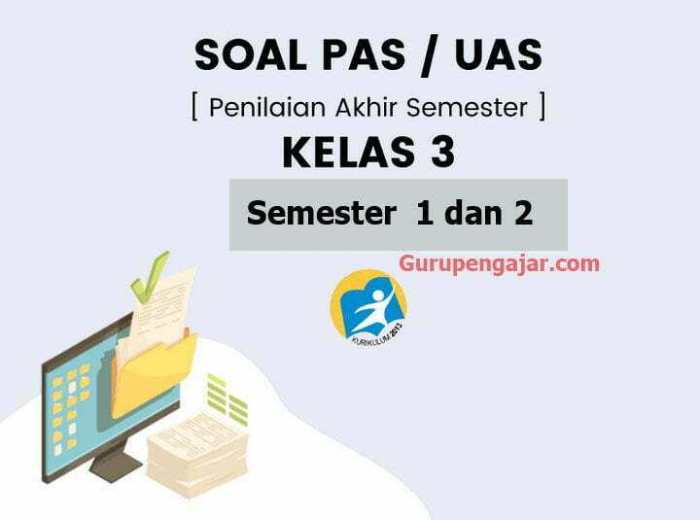 kisi kisi pas kelas 6 semester 1 2022 terbaru