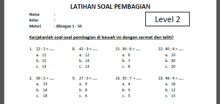 materi pembagian kelas 2 sd